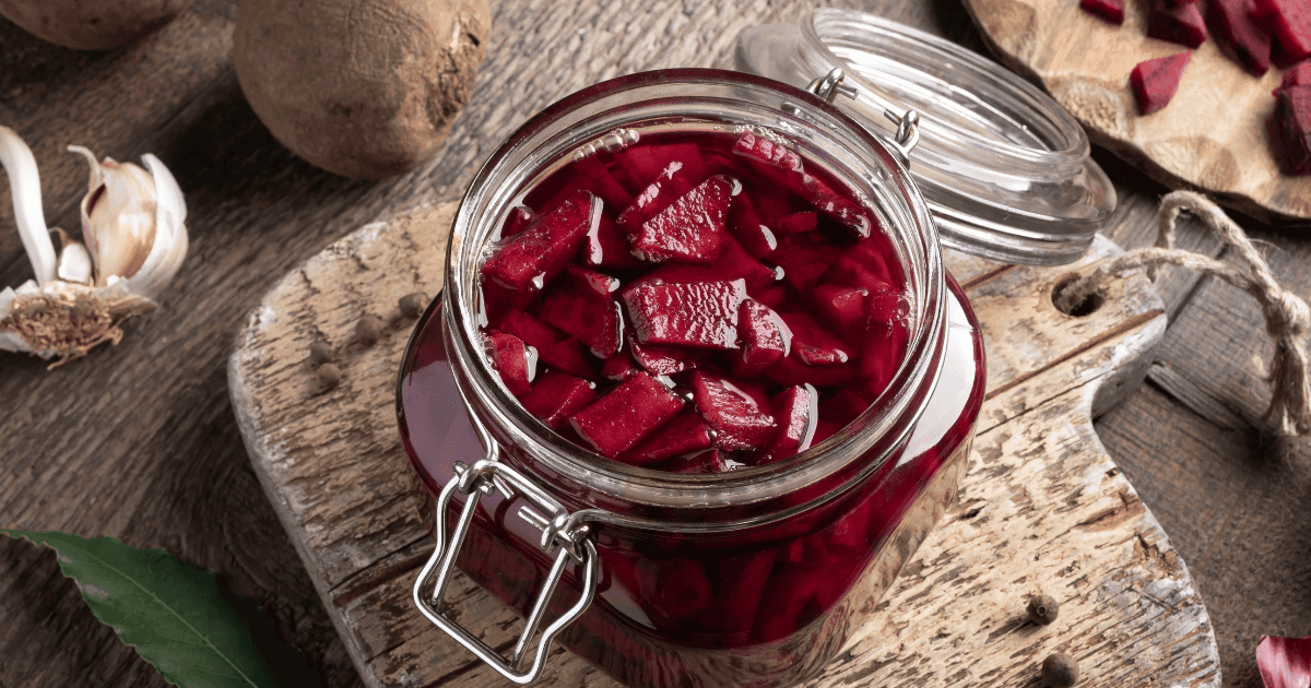 jar of beet kvass