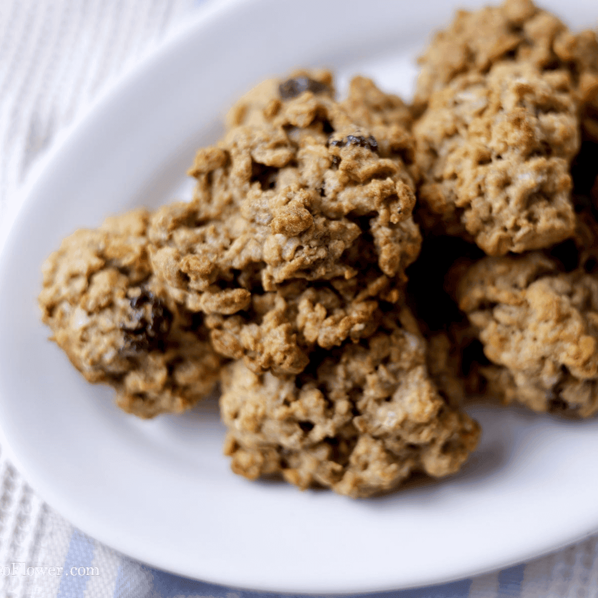 sourdough oatmeal maple cookies on a plate