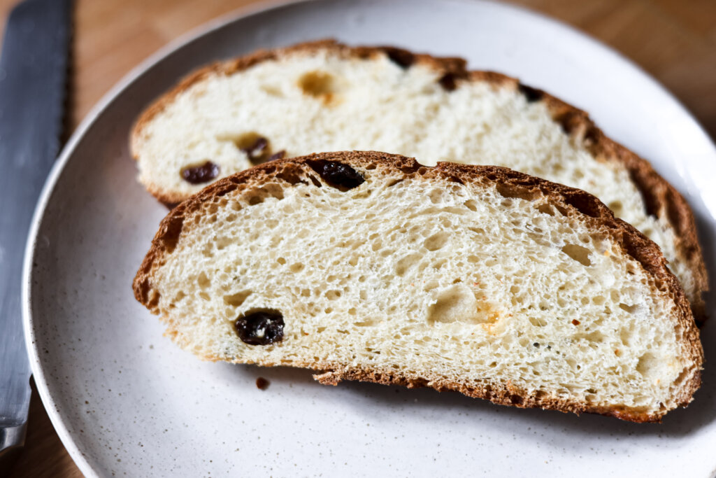 slices of czech sweet easter bread