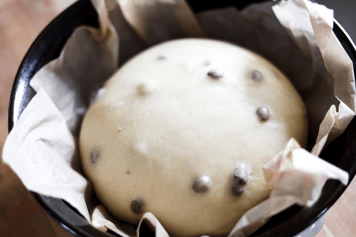 dough in a large bowl