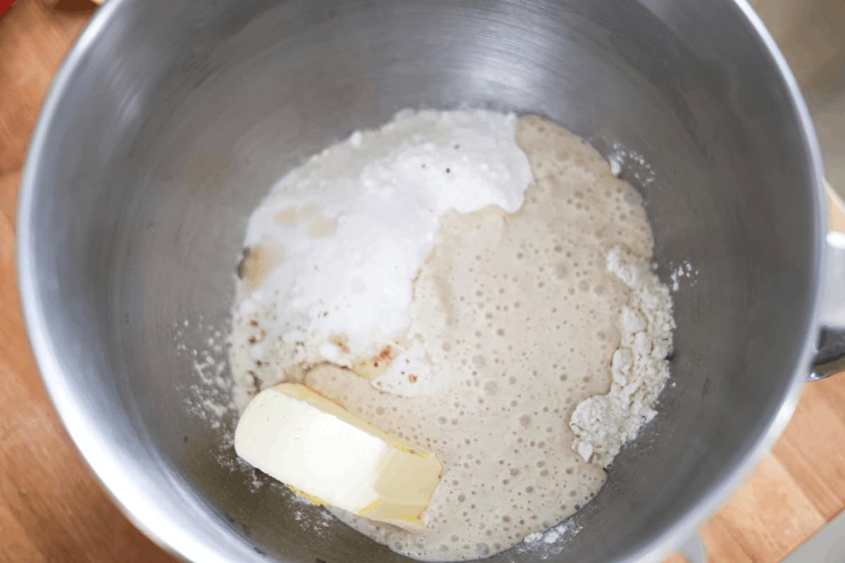 mixing all the ingredients