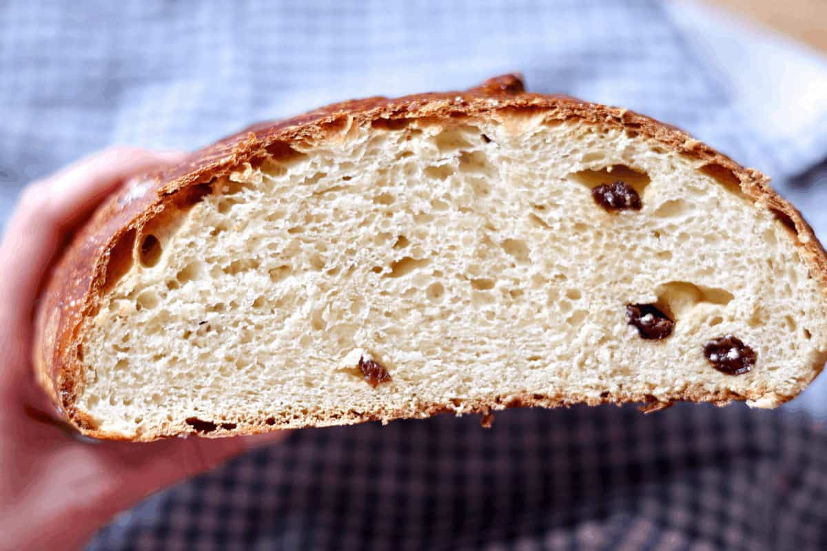 sliced sweet easter bread