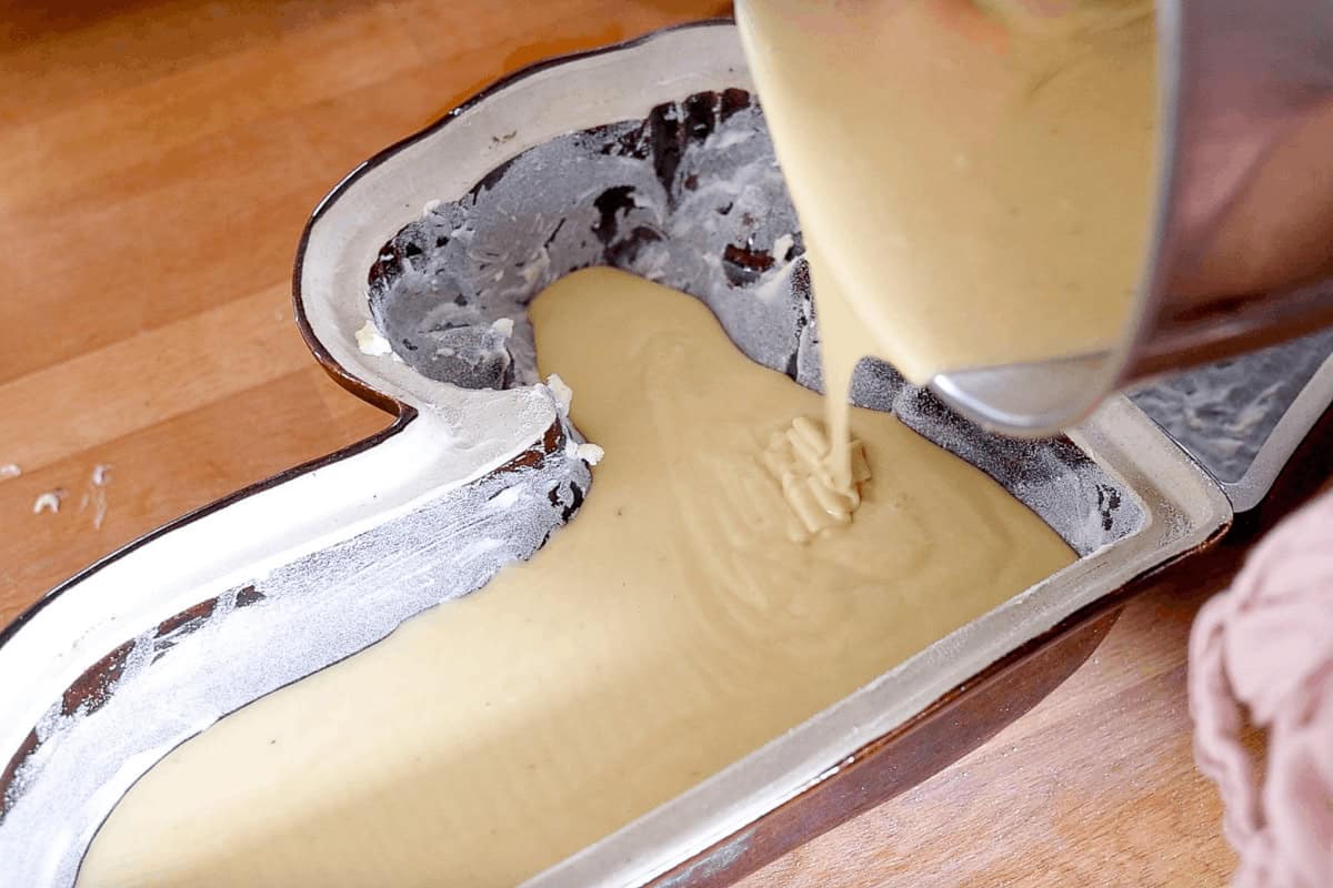poured mixture into the mold