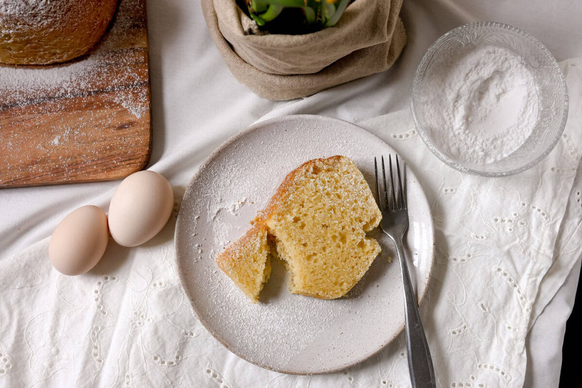 a slice of cake on a plate