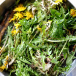 bowl of dandelions