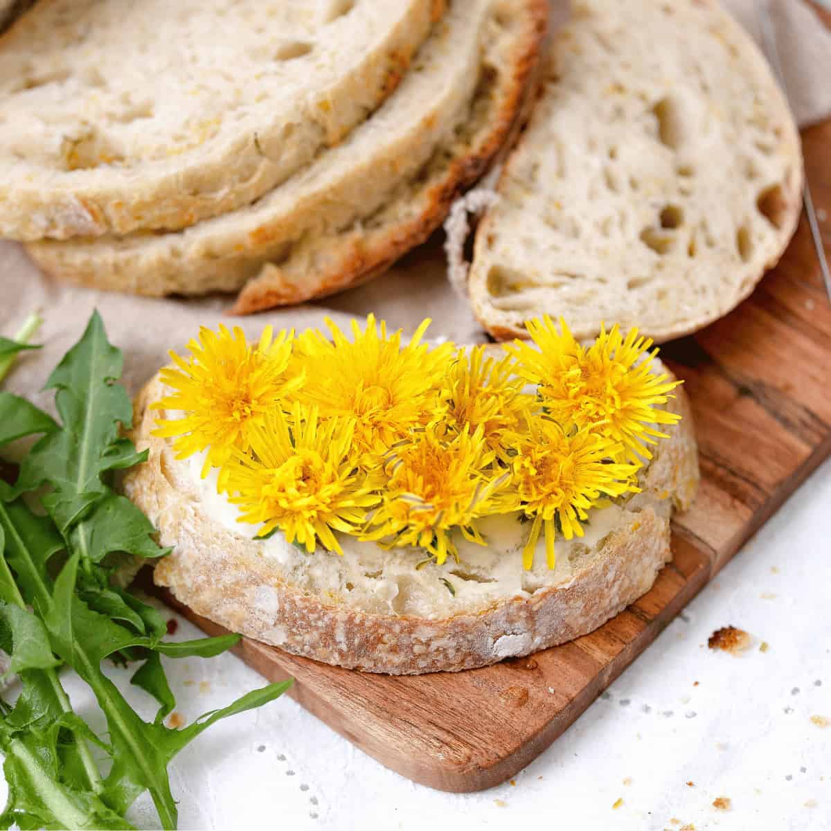 sourdough dandelion bread