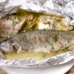 speckled trout in a foil