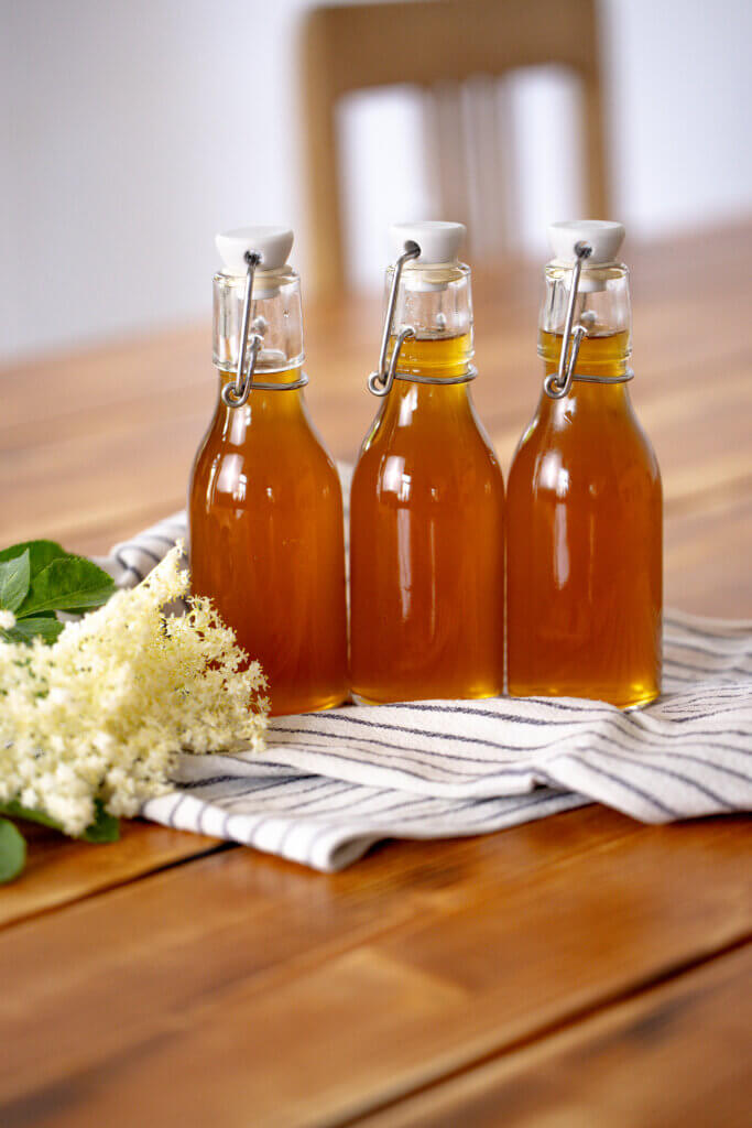 bottles of syrup