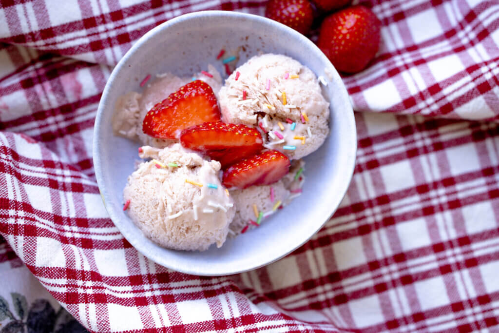 ice cream in a bowl