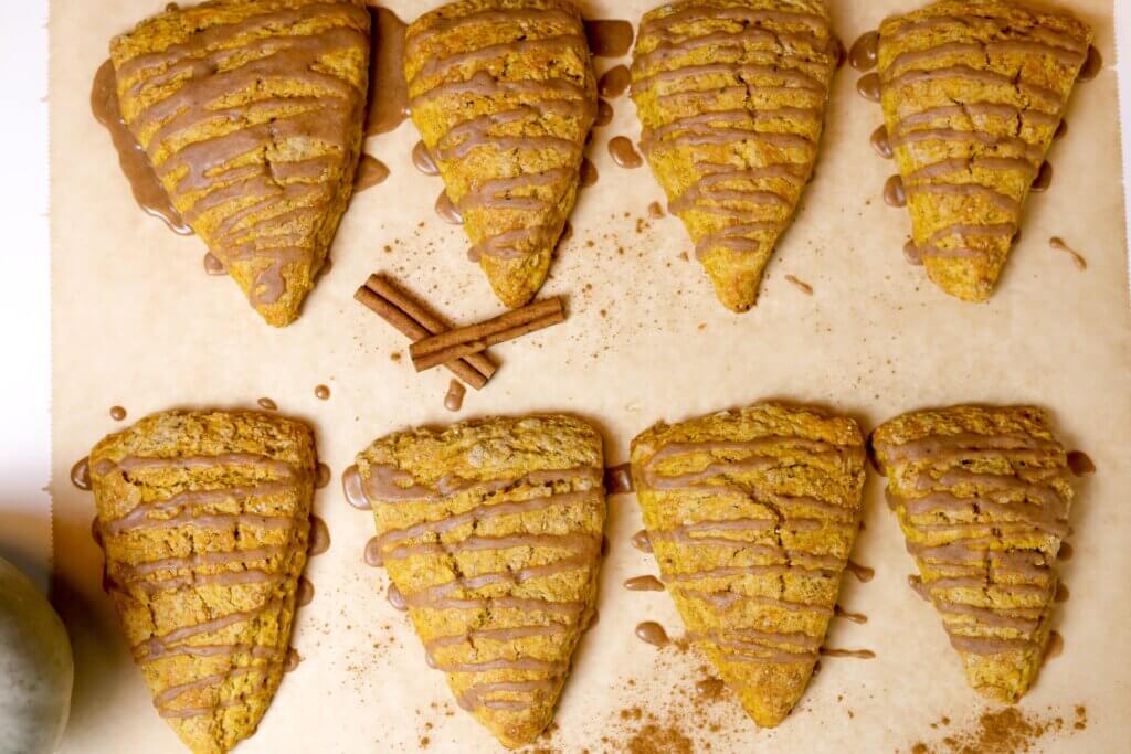 scones on a baking sheet