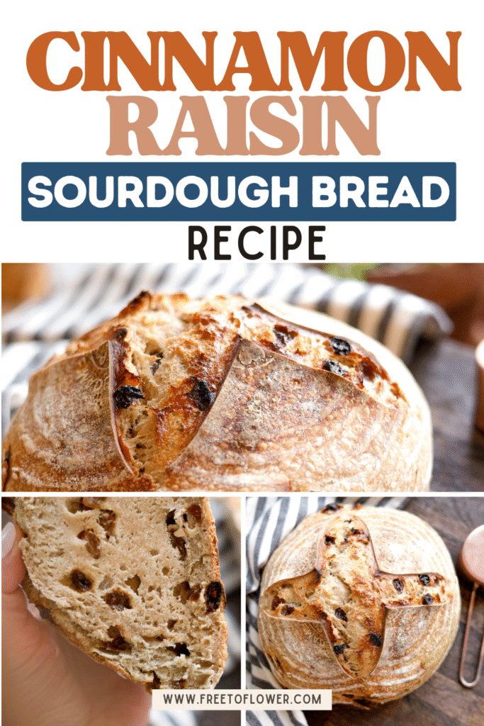 cinnamon raisin sourdough bread pinterest image