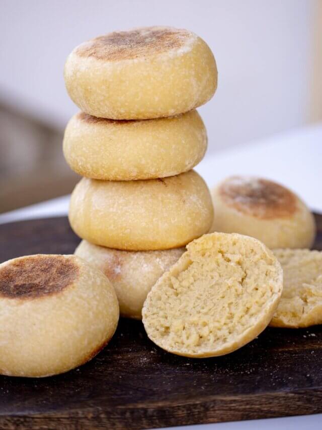 Super Soft Sourdough English Muffins Recipe