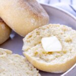 english muffin with butter