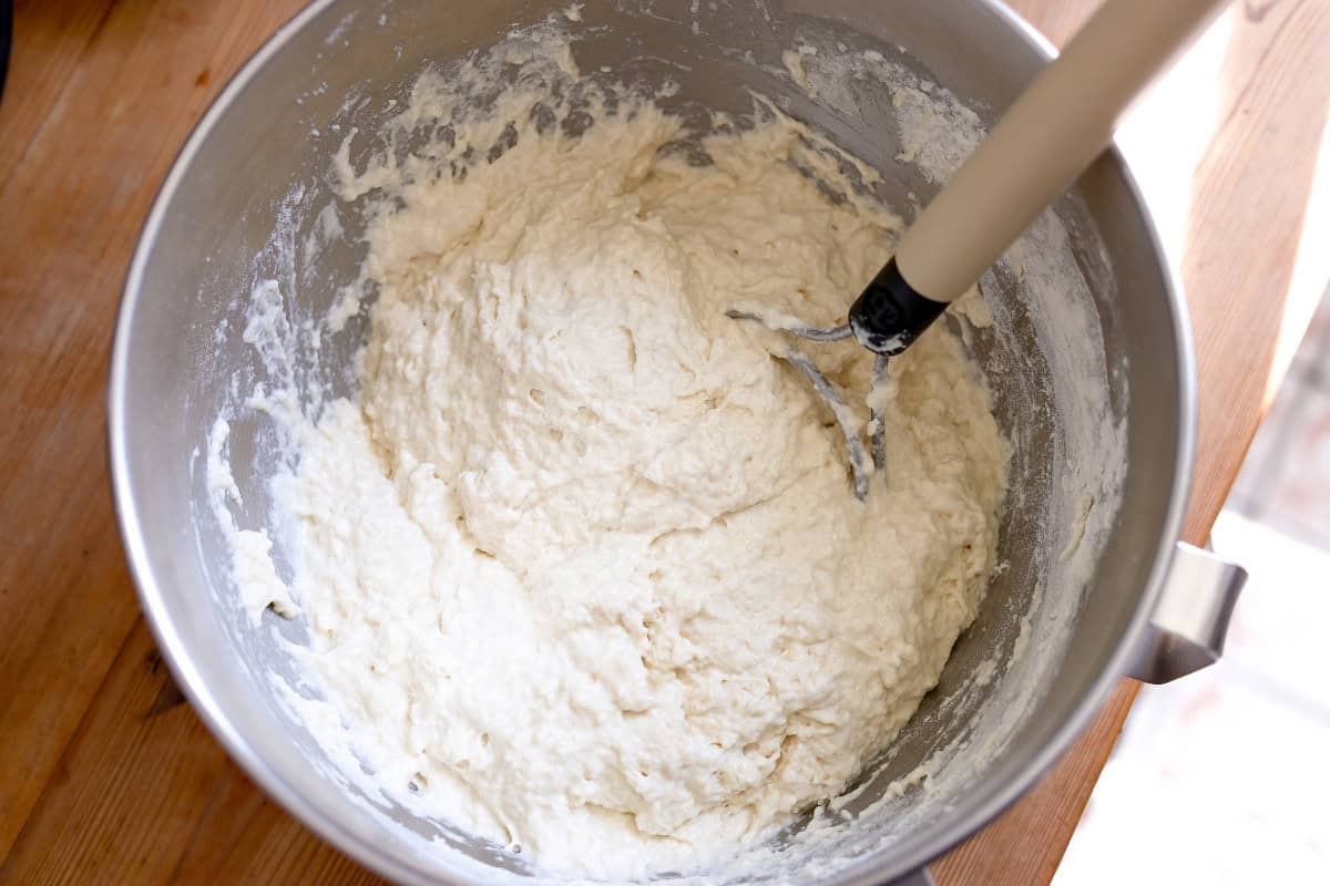 mixed ingredients in a large bowl