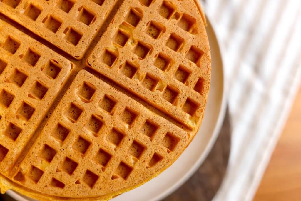 waffle on a plate