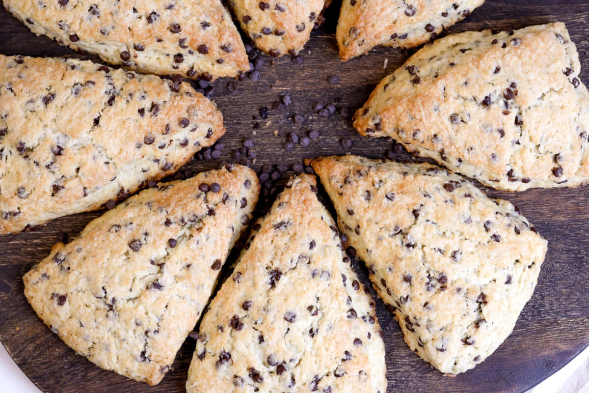 sourdough chocolate chip scones