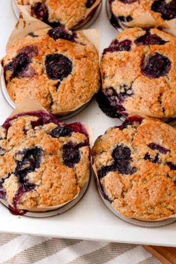 sourdough blueberry muffins