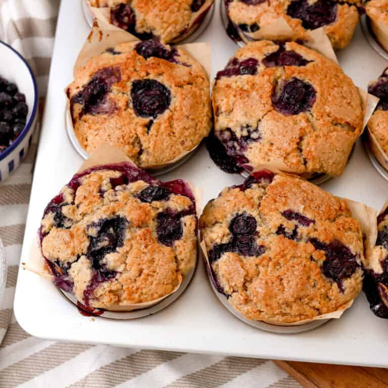 sourdough blueberry muffins