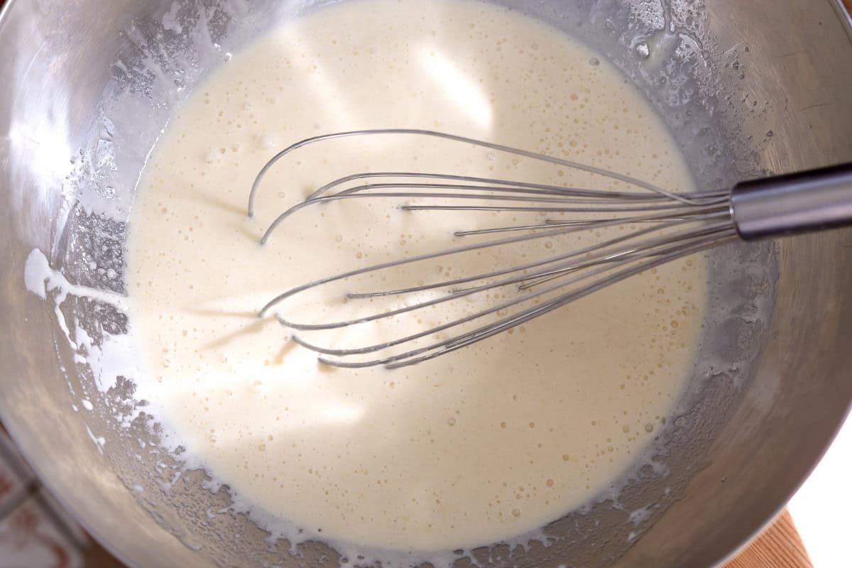 whisked wet ingredients