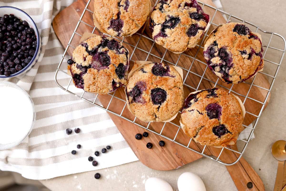muffins on a cooling rack