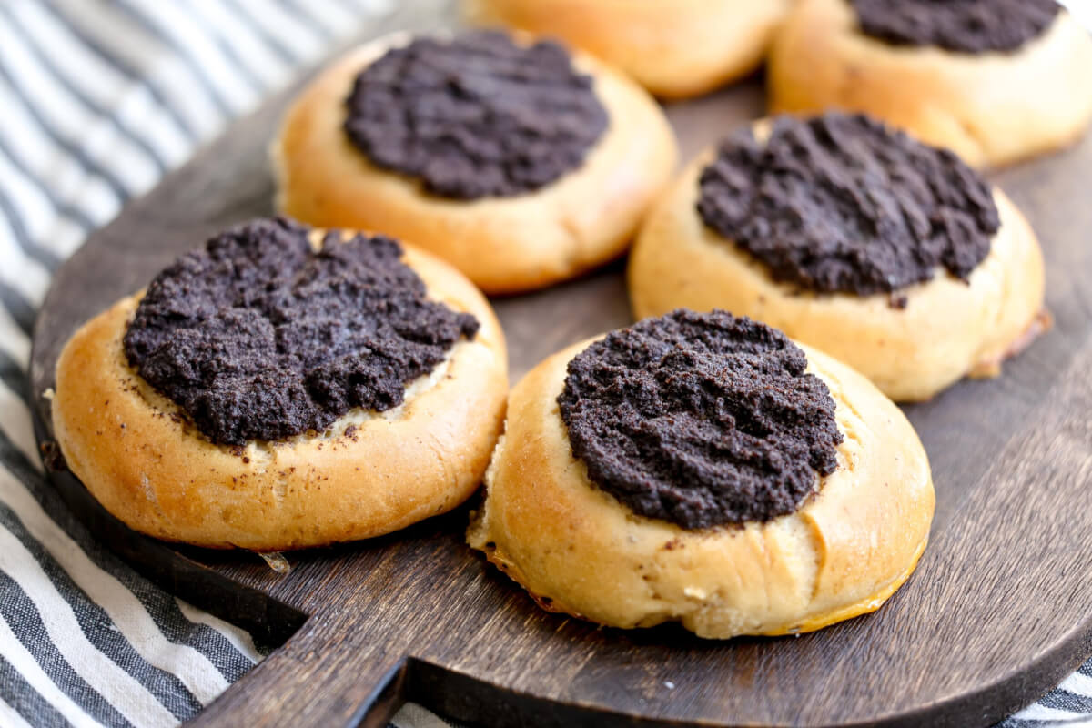 czech pastries on a wooden board