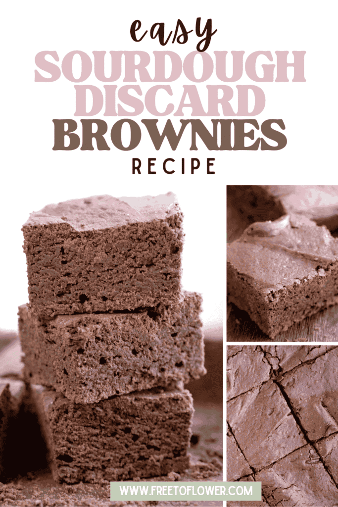 sourdough brownies pinterest image
