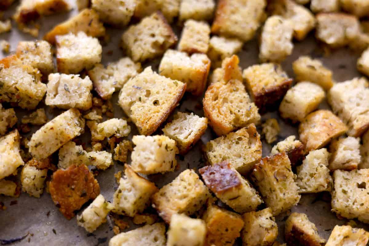 sourdough croutons