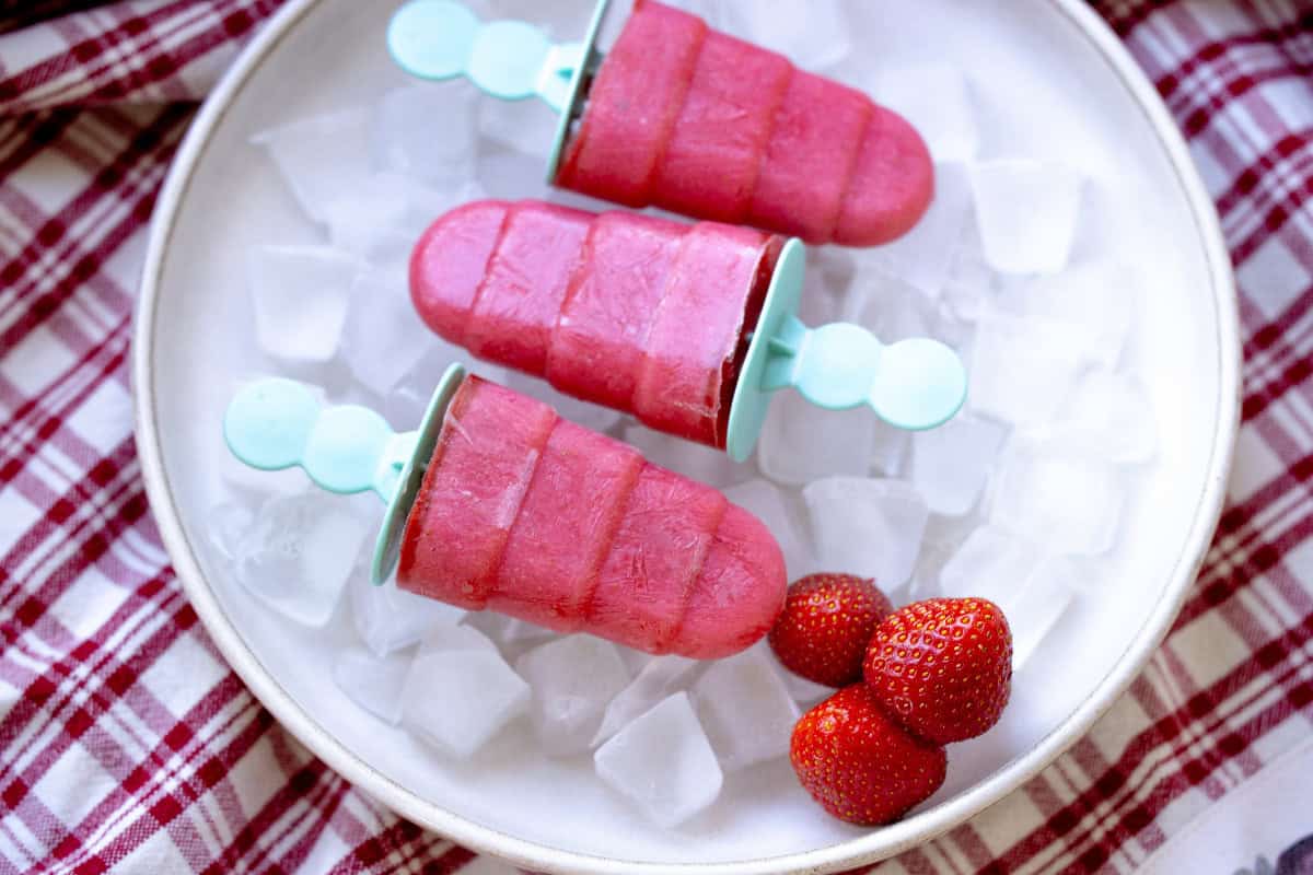 strawberry popsicles
