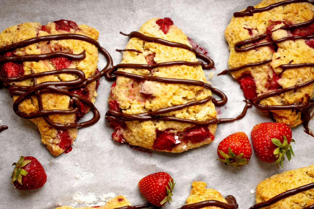 sourdough strawberry scones